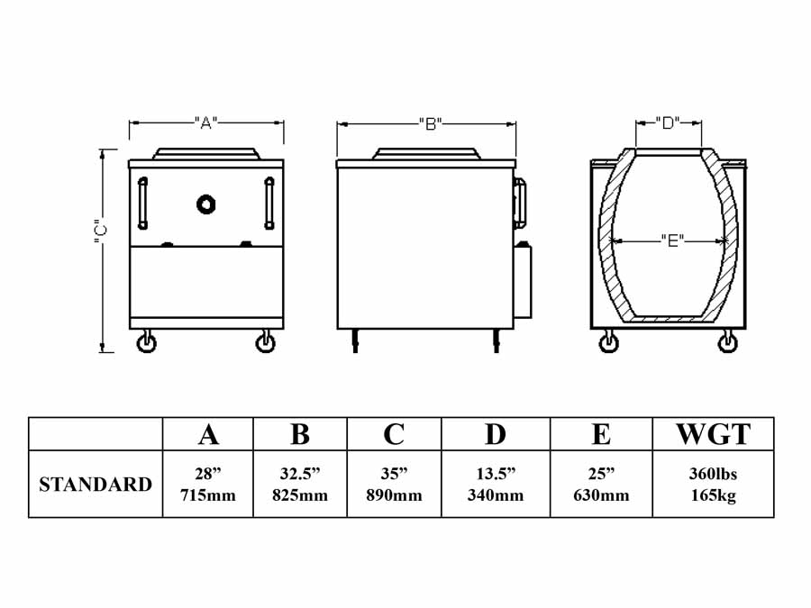 Mesures : Shahi Tandoor® électrique